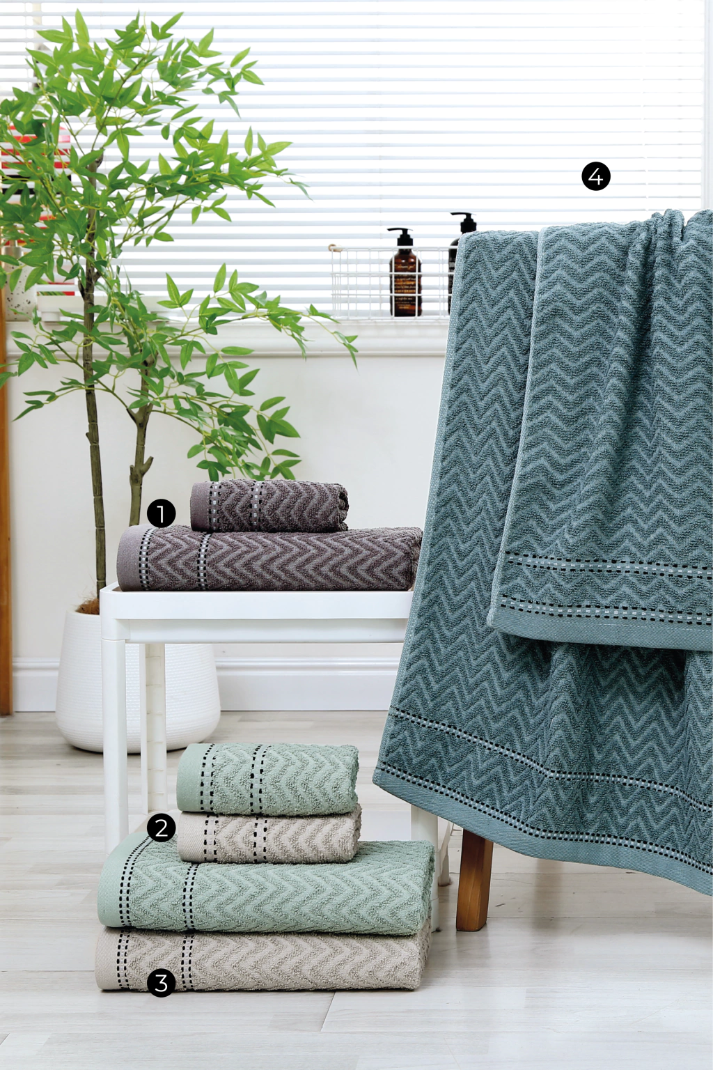 Juego de Toalla y Toallón Jacquard Dotter