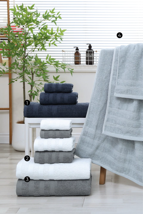 Juego de Toalla y Toallón Jacquard Wave - comprar online