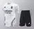 Kit de Treino Real Madrid Dragão 2024/25 Bermuda Preta Camisa Branca