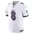Camisa NFL Baltimore Ravens Lamar Jackson 8 Limited Jersey Branca - comprar online