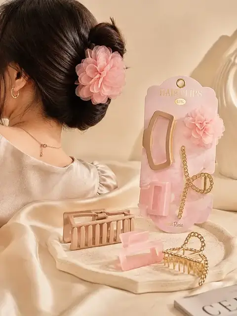 SET DE ACCESORIOS PARA EL CABELLO X 4 PCS
