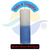 Vela 7 Dias Bicolor Branca e Azul Clara 260g com queima controlada e sem fumaça. Ideal para devoção e paz espiritual. Compre agora e eleve sua energia!