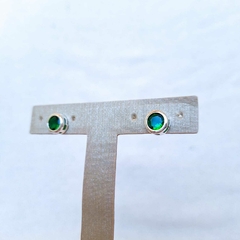 Conjunto Solitário de Zircônia Verde Esmeralda na internet