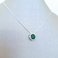 Conjunto Solitário de Zircônia Verde Esmeralda - comprar online