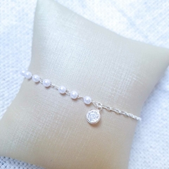 Pulseira Duo Pérola e Zircônia - loja online