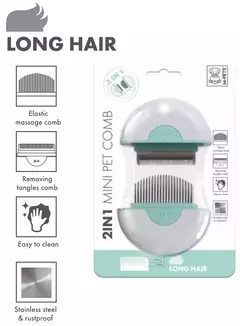 2IN1 Mini Pet Comb Pelo largo - M-Pets