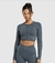 Sweat Seamless long sleeve zip crop top
