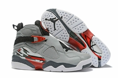 TÊNIS NIKE AIR JORDAN 8 "CINZA BRANCO VERMELHO" (PRAZO DE ATÉ 20 DIAS PARA ENTREGA) - FRETE GRÁTIS BR - comprar online