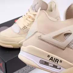 TÊNIS NIKE AIR JORDAN 4 X OFF WHITE "BEGE" (PRAZO DE ATÉ 20 DIAS PARA ENTREGA) - FRETE GRÁTIS BR - Billy Outsize