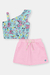 CONJ BLUSA E SHORTS AZ BLUE LI/RS BARBIE - Stillus Kids