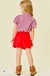 CAMISA CROPPED MC E SHORT SAIA VERMELHO - Stillus Kids