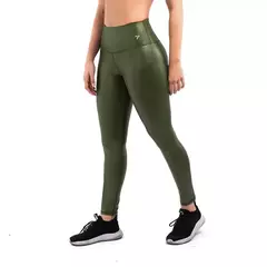 LEGGINS EFECTO CUERO-VERDE MILITAR - comprar en línea