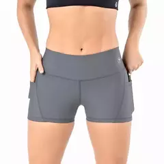 SHORT BOLSILLO CHROMAFLEX UNICOLOR-GRIS OSCURO - comprar en línea