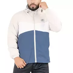 CHAQUETA ROMPEVIENTOS THUNDER H - ALMENDRA-AZUL PETROLEO