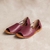 Flat Peeptoe Sophie Couro Wishin (Vinho)