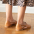 Flat Peeptoe Sophie Couro Wishin (Caramelo) - loja online