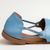 Flat Peeptoe Sophie Couro Wishin (Azul) - comprar online