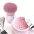 Pincel De Maquiagem Facial Pó Blush Base Rosa Kabuki