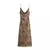 Asds leopardo impressão vestido longo feminino tule sem costas proteção vesti - tienda online