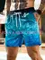 Shorts havaianos masculinos de secagem rápida com estampa floral e folhas 3D be