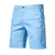 Calça curta de cintura elastano masculino, 100% algodão, monocromática, casua - tienda online