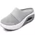 Almofada de ar deslizamento-em sapatos de caminhada femininos ortopédicos diabéticos senhoras plataforma mules malha chinelos leves cunha tênis feminino - comprar online