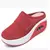 Almofada de ar deslizamento-em sapatos de caminhada femininos ortopédicos diabéticos senhoras plataforma mules malha chinelos leves cunha tênis feminino