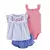 Conjunto de roupas de verão para bebês meninas, algodão, flor, moda infantil, - Kallex shop