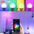 Lâmpada noturna led com controle remoto bluetooth, e27, rgb, 220v, 15w, regulá