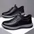 Sapatilhas de couro impermeáveis masculinas, sapatos de plataforma de negócios - comprar online