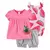 Conjunto de roupas de verão para bebês meninas, algodão, flor, moda infantil, - tienda online