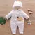 Roupa de escalada de pelúcia para bebê, roupa fofa de algodão quente e grossa - Kallex shop