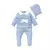 Imagen de Bebê recém-nascido macacão chapéu define malha roupa da criança 2pc macacã