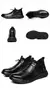 Imagen de Sapatos impermeáveis de couro preto masculino, Sapatos de segurança do trabalh