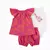 Conjunto de roupas de verão para bebês meninas, algodão, flor, moda infantil,
