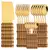 Conjunto De Talheres De Bambu Com Alça Natural, Conjuntos De Talheres De Aço I na internet