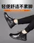 Sapatos impermeáveis de couro preto masculino, Sapatos de segurança do trabalh