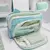 Bolsa de lápis preta à prova de sujeira, grande capacidade, estética, estojos