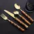 Conjunto De Talheres De Bambu Com Alça Natural, Conjuntos De Talheres De Aço I - Kallex shop