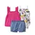 Conjunto de roupas de verão para bebês meninas, algodão, flor, moda infantil, - Kallex shop
