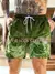 Shorts havaianos masculinos de secagem rápida com estampa floral e folhas 3D be - comprar online