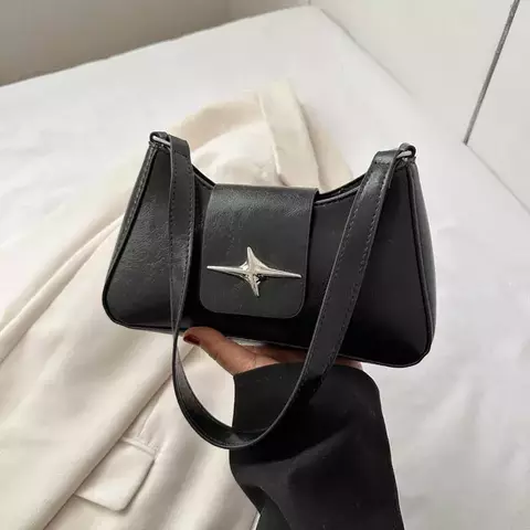 Bolsa de axila de cor sólida, novo estilo de moda feminina | Bolsa de ombro com