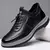 Sapatilhas de couro impermeáveis masculinas, sapatos de plataforma de negócios