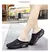 Almofada de ar deslizamento-em sapatos de caminhada femininos ortopédicos diabéticos senhoras plataforma mules malha chinelos leves cunha tênis feminino - comprar online