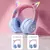 Fones de ouvido gradiente sem fio para crianças Cute Cat Ear Fones de ouvido Bl - loja online