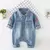 Roupas de bebê recém-nascido macacão jeans primavera e outono menino menina m - tienda online