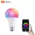 Lâmpada noturna led com controle remoto bluetooth, e27, rgb, 220v, 15w, regulá - loja online