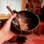 Conjunto De Tigela De Coco Natural, colher De Madeira, Salada, Ramen, Smoothie, - loja online