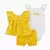 Imagen de Conjunto de roupas de verão para bebês meninas, algodão, flor, moda infantil,