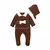 Bebê recém-nascido macacão chapéu define malha roupa da criança 2pc macacã - Kallex shop